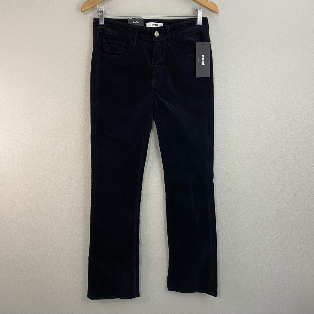 Mavi NWT Maria High Rise Flare Black Velvet Jeans Women’s W27 L32